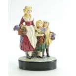 Royal Doulton Yardley's Old English Lavender, advertising figure of lady with children,