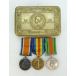 A set of first world war medals awarded to 2708 DVR E W Leach comprising 1914-18 Civilisation medal,