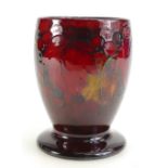 Moorcroft flambe vase decorated in the Leaf & Berries design, height 11cm,