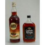 1 litre Four Bells Navy Rum and 50cl Captain Morgan black label Rum (2)