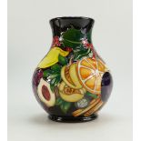 Moorcroft Figgy Pudding vase signed by Emma Bossons FRSA height 15cm