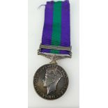 A Palestine 1945-1949 general service medal with clasp awarded to 19106119 DVR J.Williamson R.