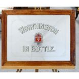 Vintage framed advertising mirrors featuring Worthington India Pale ale in Bottle dimensions 57 x