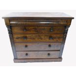 Victorian mahogany chest of 6 drawers,