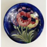 William Moorcroft dish Big Poppy design 25cm diameter