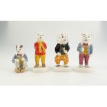 Beswick figures from the Rupert Bear series comprising Rupert The Bear, Bill Badger,
