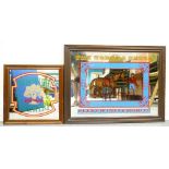 Vintage framed advertising mirrors featuring Horse and Groom and The Norwich Brewery (2) dimensions