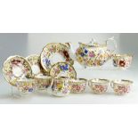 A collection of Hammersley hand painted bone china teaset to include cups, saucers, plates, teapot,