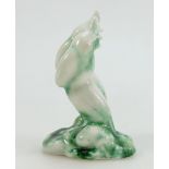Rare Royal Doulton Jade model of a pair of parakeets on base, signed Fred Moore and dated 1932,