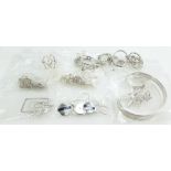 Sterling silver jewellery comprising 17 pieces including sets. Weight 149.9grams inc.