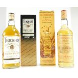 Glenmorangie 10 years old single malt Scotch Whisk 75cl and 70cl Teachers Highland Cream