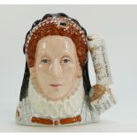 Royal Doulton large character jug Queen Elizabeth I D7180 limited edition with certificate