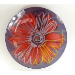 Rosenthal Studio abstract large glass flower bowl designed by Andy Warhol,