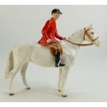 Beswick rare Huntsman on painted white horse 1501 (some light crazing)