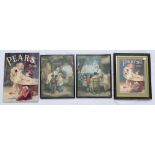 A collection of Pears advertising framed prints to include Pears Soap, The School Door,