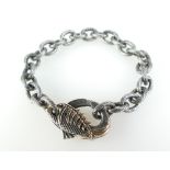 Stephen Webster quality silver 925 fish bracelet (34.