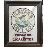 Vintage advertising mirror for Player Navy cut tobacco and cigarettes mirror dimension's 50cm x