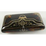 Victorian Tortoise shell inlaid case, decorated with gold,