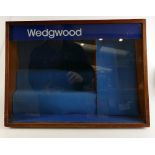 1960's teak display cabinet marked Wedgwood to the front and sides,