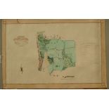 Large colour plan of Wimbledon Park, drawn for the Marquis of Stafford and dated 1828.