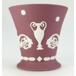 Wedgwood crimson jasper ware vase, height 9.