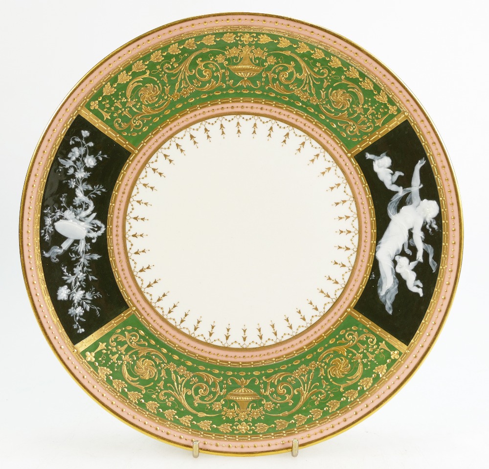A Minton Pâte-sur-Pâte cabinet plate,19th Century,