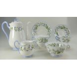 Shelley Gainsborough shape coffee set in the Harebell design,