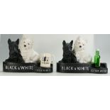 Two Black & White Scotch Whisky advertising pieces, one decorated with jug and miniature bottle.