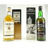 Glen Catrine Pure malt Scotch Whisky 70cl and 70cl Teachers Highland Cream scotch whisky,