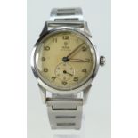Rolex Tudor Oyster vintage gents automatic stainless steel wristwatch with steel strap