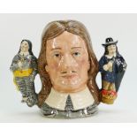 Royal Doulton large two handled character jug Oliver Cromwell D6968