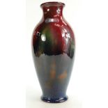 Royal Doulton Sung Flambe vase decorated all around with mottled blue colours,