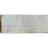 Shrewsbury and Stafford Railway plan c1840's 17 x bound plans 39cm x 72cm together with similar