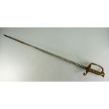 US Naval officers dress sword, etched blade marked Browning King & Co New York,