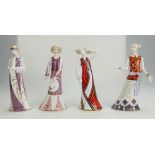 Royal Crown Derby set of figures Penelope, Persephone, Dione and Athena,