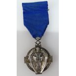 A silver masonic medal 1914-1918 awarded to W.Bro E.