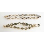 9ct gold bracelets x 2 - Weight 24.