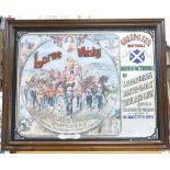 Vintage framed advertising mirrors featuring Lorne Whisky by Greenlees Brothers manufacturers of