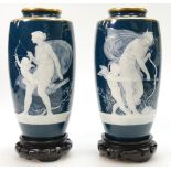 A pair of Minton Pâte-sur-Pâte vases by Alboin Birks, late 19th/early 20th century,
