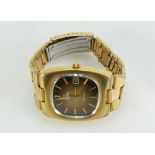 1970's Omega gents Geneve gold plated automatic date wristwatch with original bracelet,