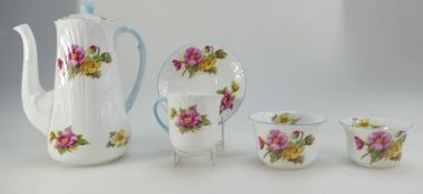 Shelley Oleander shape coffee set in the Begonia design (15)