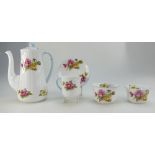 Shelley Oleander shape coffee set in the Begonia design (15)