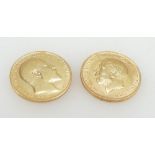 Gold full Sovereigns dated 1910 & 1911 (2)