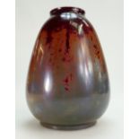 Howson high fired Flambe vase dated 1911 bearing initialled monogram of artist. 20cm high.