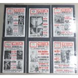 Collection of wrestling posters from Victoria Hall Hanley dated 1977.