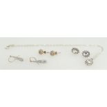 Pair 9ct gold drop earnings,