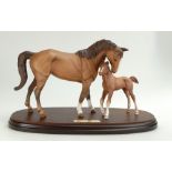 Royal Doulton Connoisseur mare and foal on base "Firstborn" DA182 (seconds)