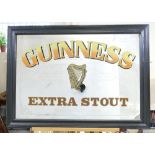 Vintage framed advertising mirrors featuring Guiness Extra Stout dimensions 92 x 67cm