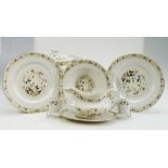 A collection of Royal Doulton Mandalay dinnerware items to include tureens, vegetable dishes,