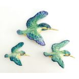 Beswick set of wallplaques as Kingfishers comprising 729-1,
